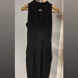 Mock neck slimming dress